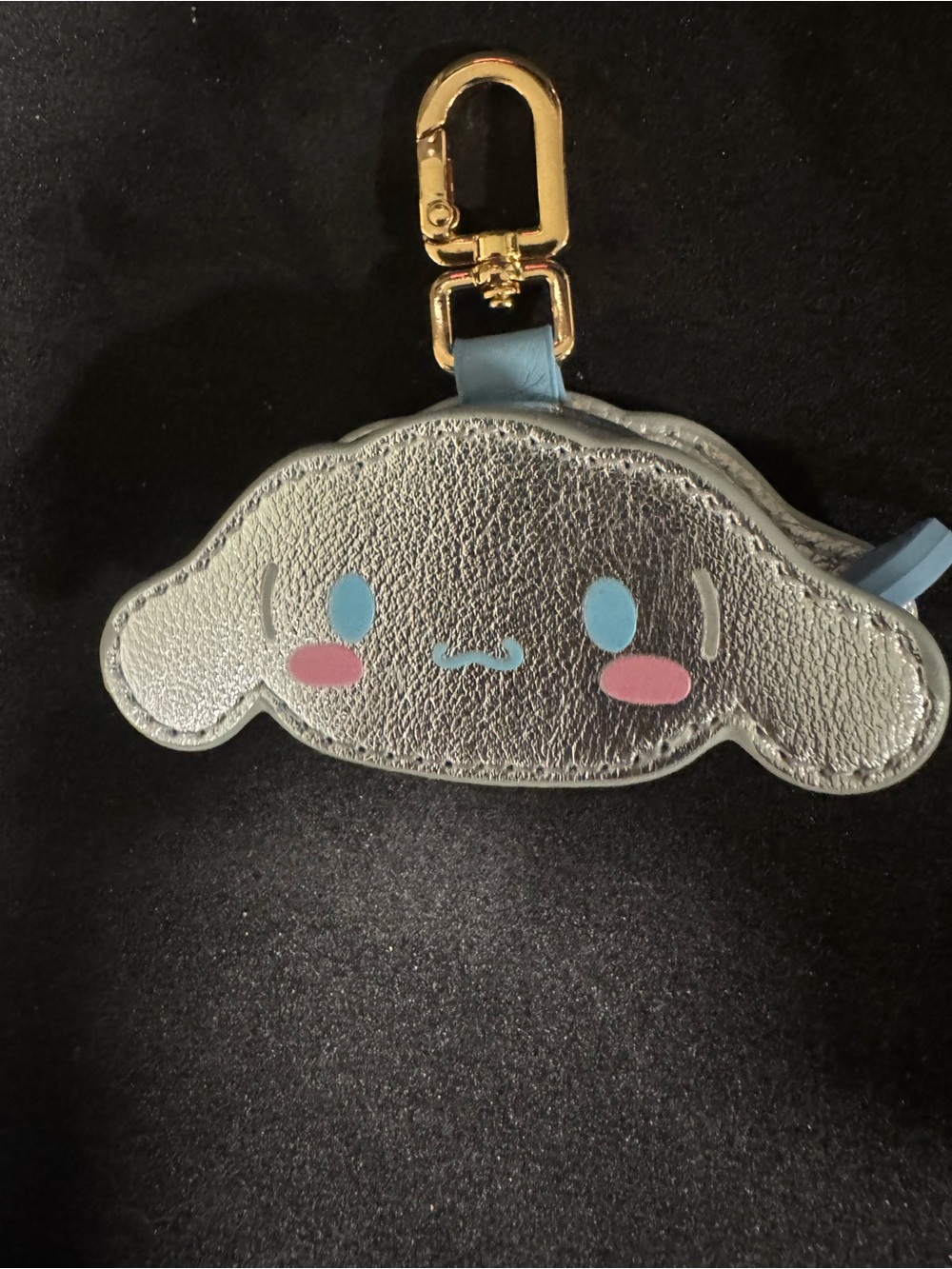Cute Cloud Character Keychain Bag Charm - Silver/Blue